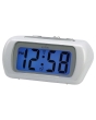 Acctim 12342 Auric Alarm Clock with Blue Backlight - White