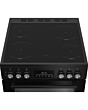 Beko EDC6731K 60cm Double Oven Electric Cooker with Vitroceramic Hob - Black