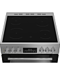 Beko EDC6731S 60cm Double Oven Electric Cooker with Vitroceramic Hob - Silver