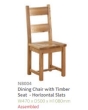 Besp Oak NB004 Vancouver® Horizontal Slats Dining Chair with Timber Seat