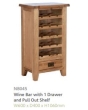 Besp Oak NB045 Wine Unit with 5 Shelves + 1 Drawer