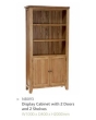 Besp Oak NB093 Display Cabinet With 2 Doors + 2 Shelves