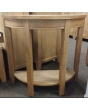 Besp Oak NB171 Curved Console Table with Shelf