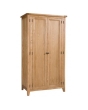 Besp Oak VXB004P Panelled Front 2 Door Full Hanging Wardrobe
