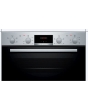 Bosch MHA133BR0B Built In Electric Double Oven with 3D Hot Air - Stainless Steel