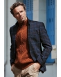 Aird Harris Tweed Tailored Jacket - Navy Check  