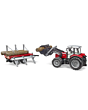 Massey Ferguson Tractor with Log Trailer