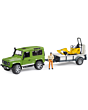 Bruder Landrover Defender Trailer /JCB Excavator
