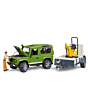 Bruder Landrover Defender Trailer /JCB Excavator