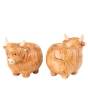 Candlelight Set Of 2 Egg Cups - Highland Cow