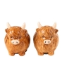 Candlelight Salt + Pepper Set Highland Cow