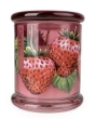 Candlelight Glass Lidded Jar -Strawberry + Rhubarb