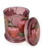 Candlelight Glass Lidded Jar -Strawberry + Rhubarb