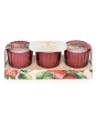 Candlelight Votive Candles Wild Strawberry + Rhubarb 3 Set