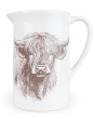 Candlelight Ceramic Jug - Highland Cow