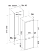 Cata FFBIFF5050E 54cm Built-In Frost Free Fridge Freezer