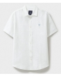 Crew Short Sleeve Linen Shirt - Heritage White 