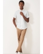 Crew Short Sleeve Linen Shirt - Heritage White 