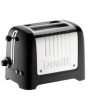 Dualit DA2625 Lite 2 Slot High Gloss Toaster - Black / Stainless Steel