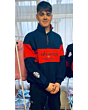 Gibsons Otley 1/4 Zip Sweatshirt Navy/Red 