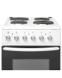 Haden HES050W 50cm Electric Cooker with Solid Plate Hob - White