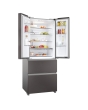 Haier HFR3718ENMD  70cm 60/40 Total No Frost Fridge Freezer - Dark Inox