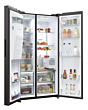 Haier HSW79F18DIPT Series 7 American No Frost Fridge Freezer - 90cm - Slate Black