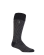 Heat Holders Mens Stripe Boot Sock Black