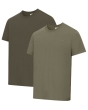 Hoggs Sandwood 2 Pack T-Shirts - Forest / Lovat
