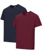 Hoggs Sandwood 2 Pack T-Shirts - Midnight / Merlot