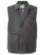 Hoggs Padded Wax Waistcoat Olive