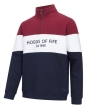 Hoggs Dumfries 1888 Gents 1/4 Zip - Burgundy/White/Navy