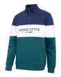 Hoggs Dumfries 1888 Gents 1/4 Zip Sweatshirt - Nordic Blue/Meditteranea 