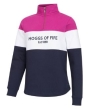 Hoggs Dumfries 1888 Ladies 1/4 Zip - Berry/White/Navy 