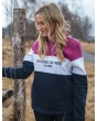 Hoggs Dumfries 1888 Ladies 1/4 Zip - Berry/White/Navy 