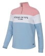 Hoggs Dumfries 1888 Ladies 1/4 Zip - Pink/White/Blue