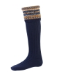 House of Cheviot Fairisle Sock & Garter-Navy