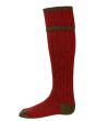 House of Cheviot Kyle Sock & Garter - Rosehip 