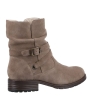 Hush Puppies Piper Suede Buckle Boot - Taupe