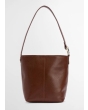 Barbour Cedar Leather Bucket Bag - Brown