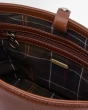 Barbour Cedar Leather Bucket Bag - Brown