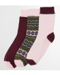 Barbour Helen Fairisle Sock Gift Set - Olive 