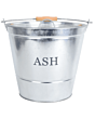 Manor 0455 Ash Bucket with Lid - Galvanised Steel