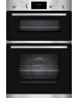 Neff U1GCC0AN0B 59.4cm Built In Electric Double Oven - Black & Steel