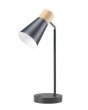 Oaks Lighting Sylva Black Table Lamp With USB 