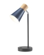Oaks Lighting Sylva Navy Table Lamp With USB 