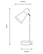 Oaks Lighting Sylva Navy Table Lamp With USB 