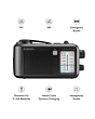 Roberts R9957S FM / AM Multi-Powered Portable Radio with Built-In Rechargeable Battery - Black