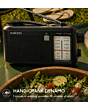 Roberts R9957S FM / AM Multi-Powered Portable Radio with Built-In Rechargeable Battery - Black
