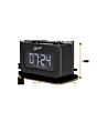 Roberts Radio Revival styled DAB+/FM bedside radio with Bluetooth with Alarms - Black